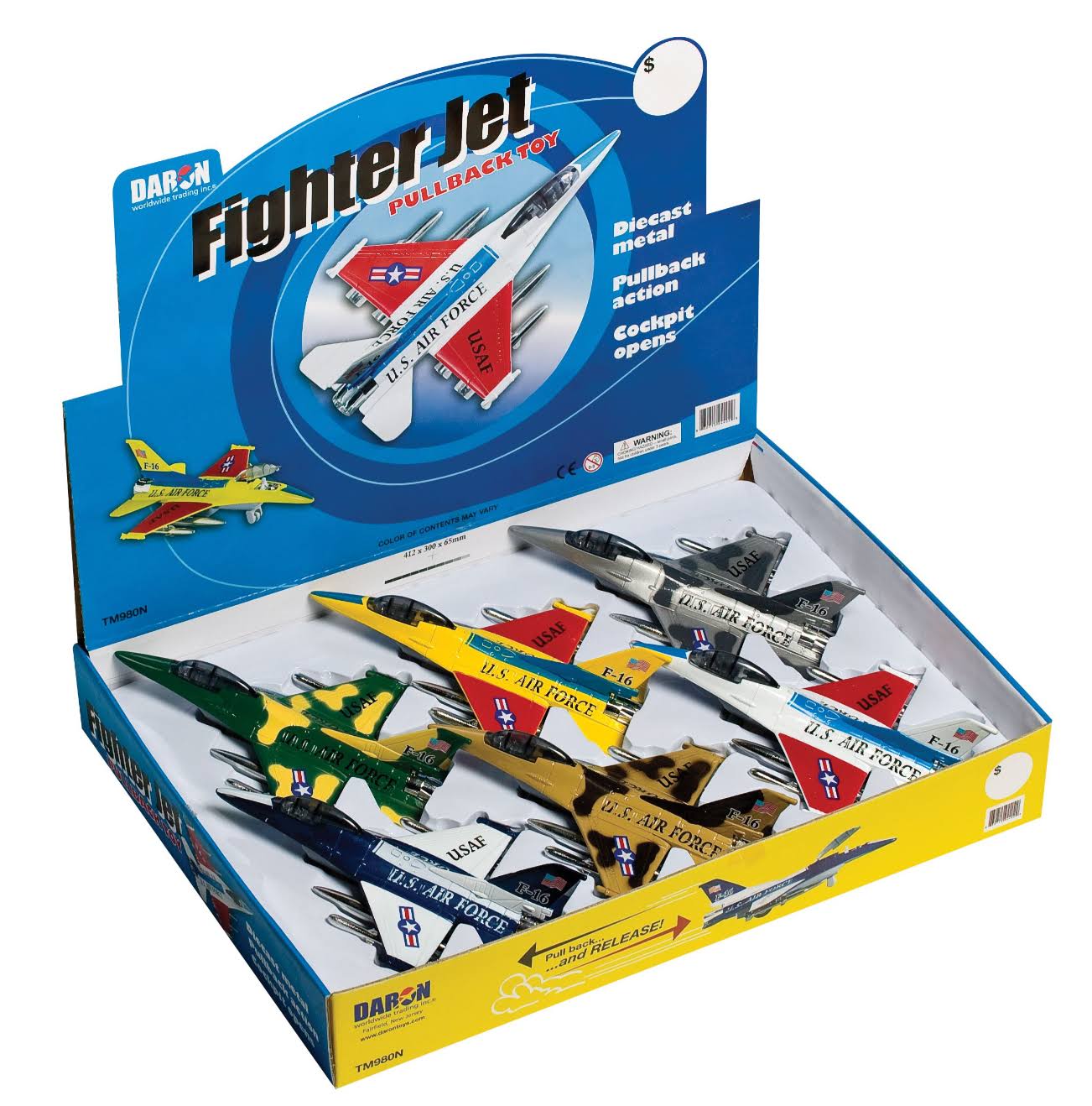 Daron Fighter Jet Pullback Toy