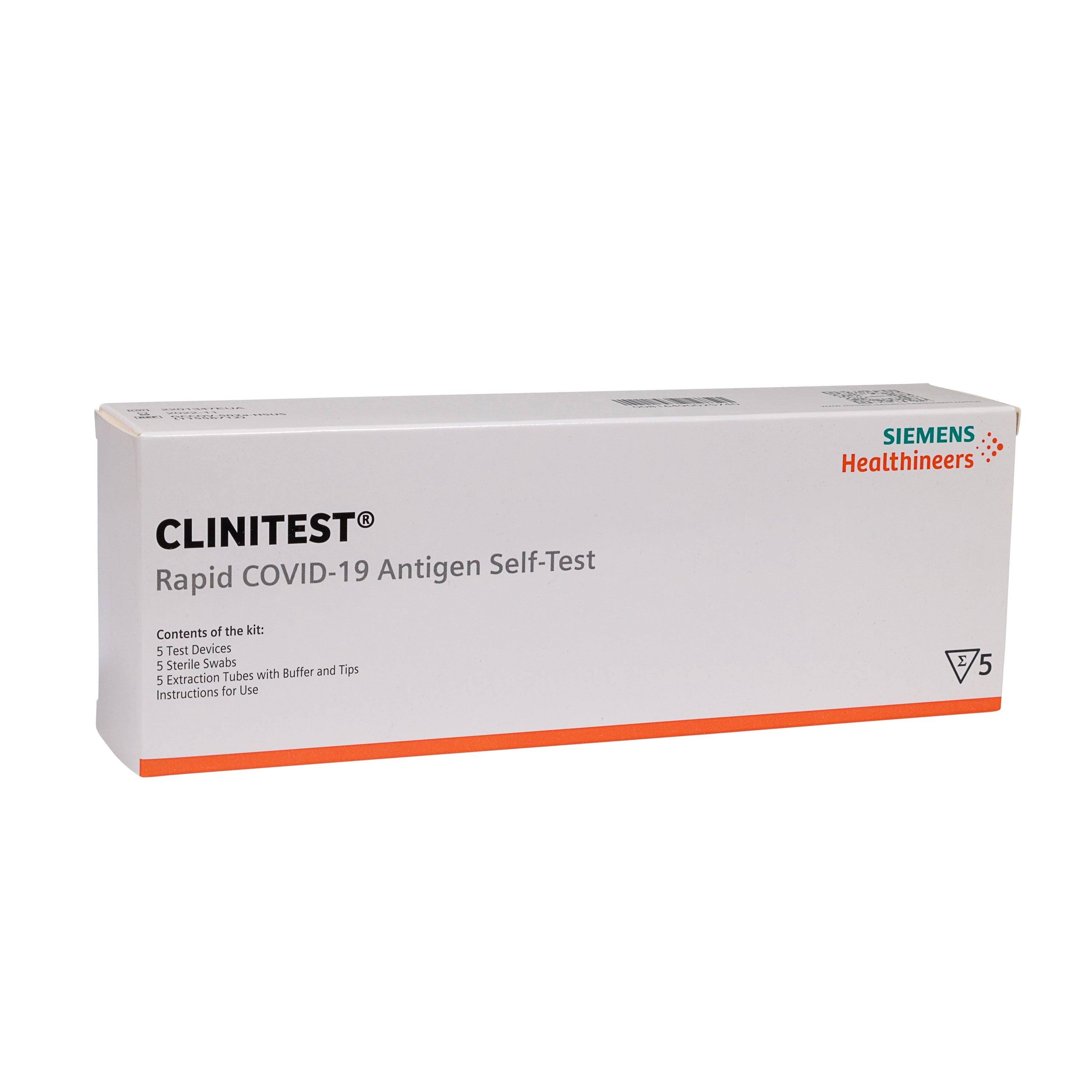 Siemens Clinitest Rapid Covid-19 Antigen Self-Test 5 Pack - 11556711 | MDMaxx