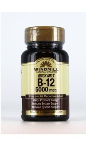 Windmill Health Vitamin B-12,5000Mcg,60 Count (Pack of 3)