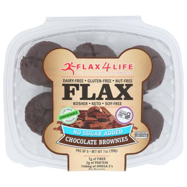 Flax4Life No Sugar Added Chocolate Flax Brownies - 7 oz