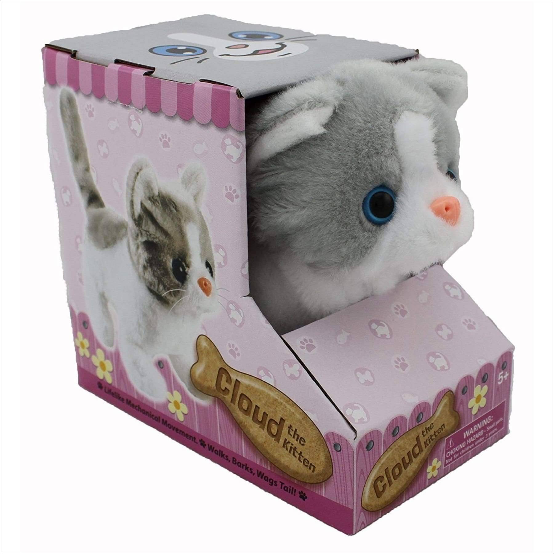 Westminster Cloud The Mechanical Kitten Toy - Gray/White