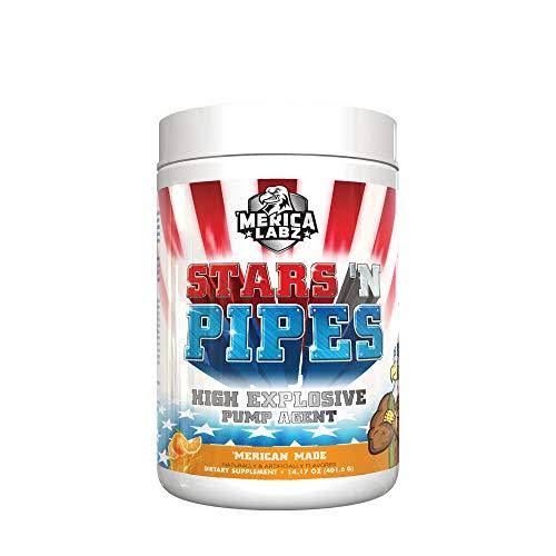 Merica Labz Stars 'N Pipes | Stimulant Free Pre-Workout | 20 Servings - 'Merican Made