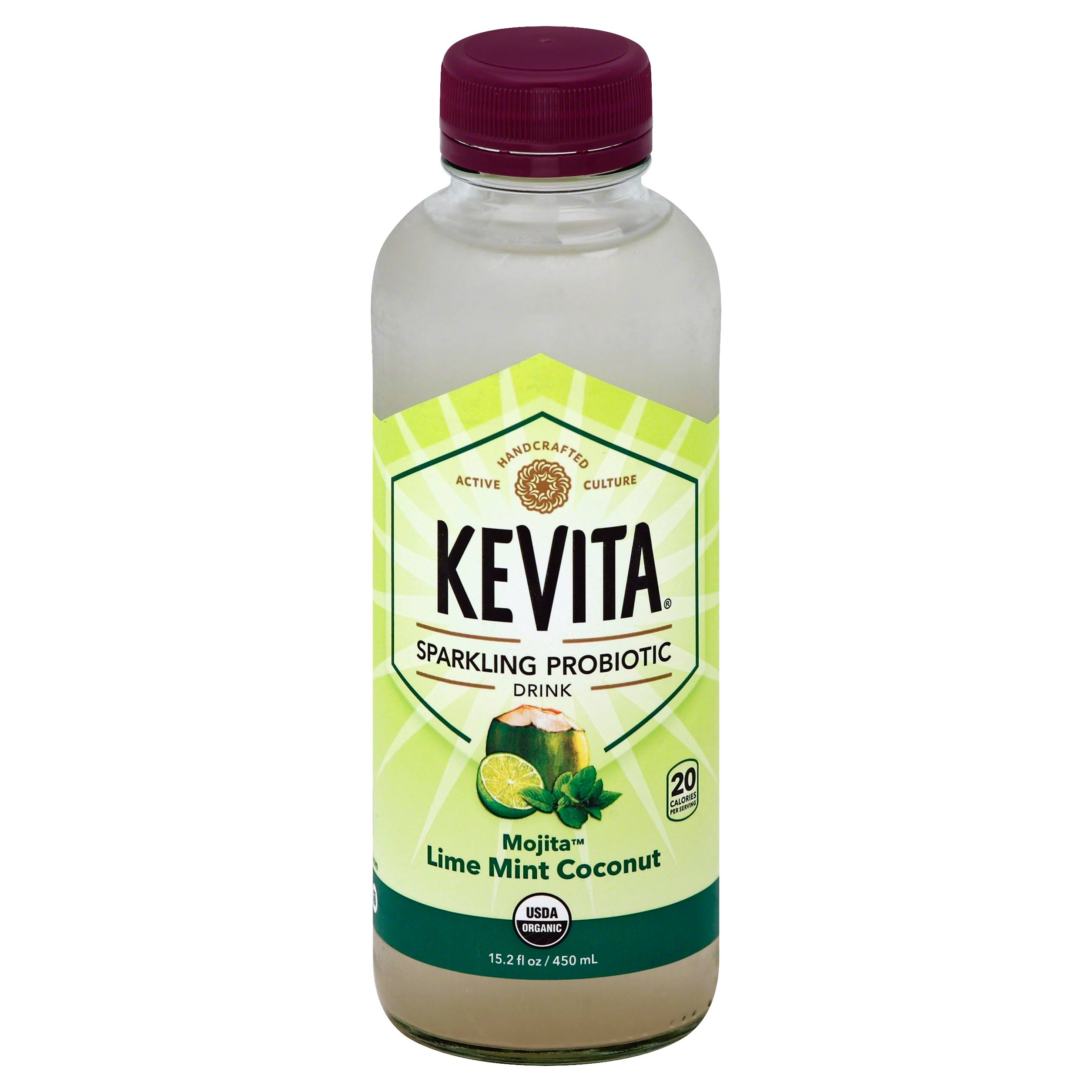 KeVita Sparkling Probiotic Drink - Lime Mint Coconut, 15.2oz