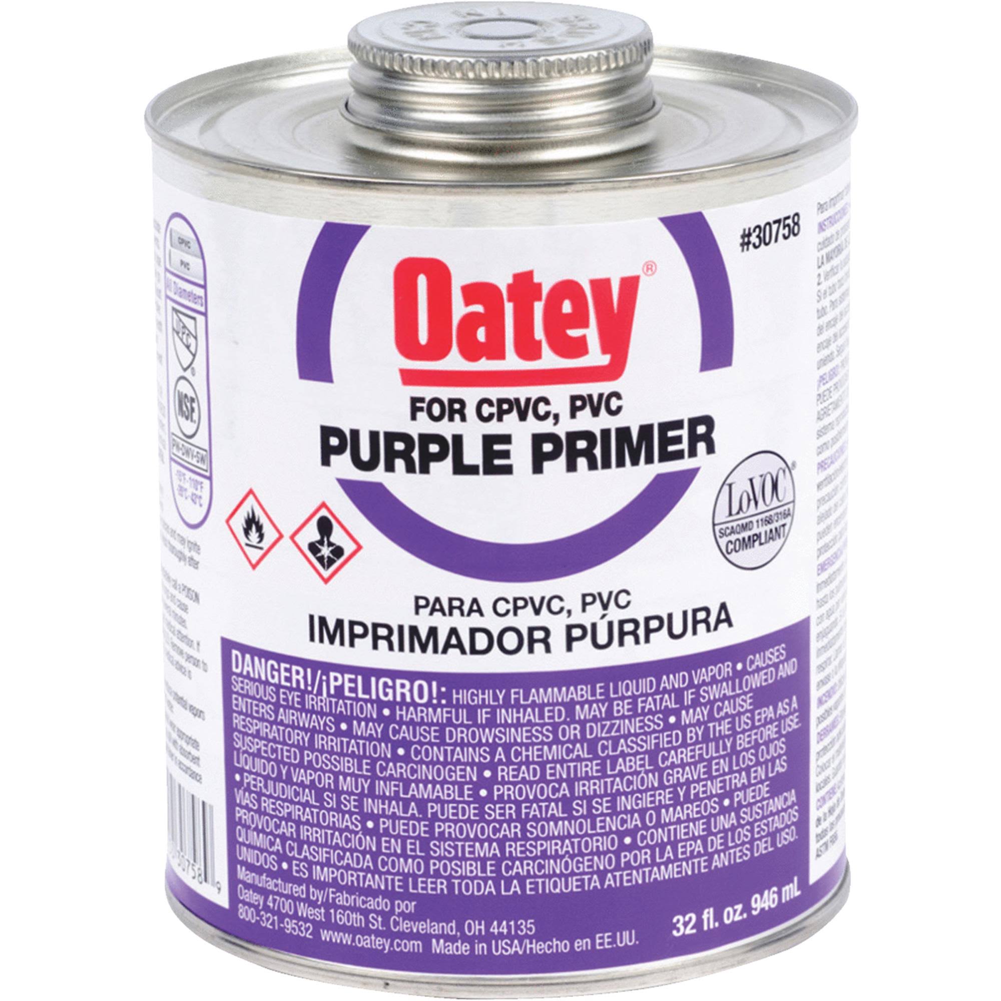 Oatey NSF Listed Primer - Purple, 32oz