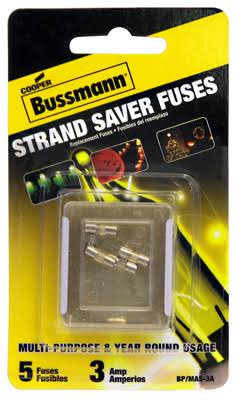 Cooper Bussmann Holiday Mini Light Fuse - 3amp, 125V