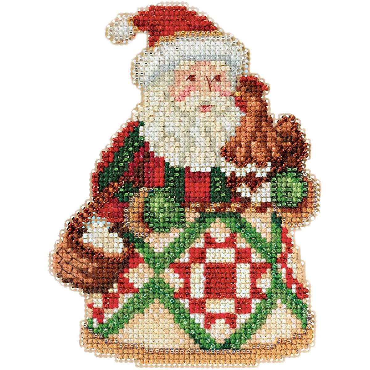 Jim Shore Early Morning Santa Counted Cross Stitch Kit 5"x5" 18 Count