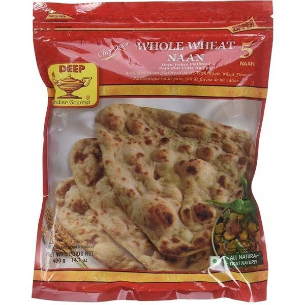 Deep Whole Wheat Naan - 14.1 Ounces - Indian Bazaar - Delivered by Mercato