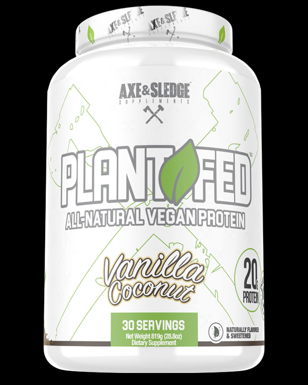 Axe & Sledge Plant Fed All-Natural Vegan Protein 30 Servings / Vanilla Coconut