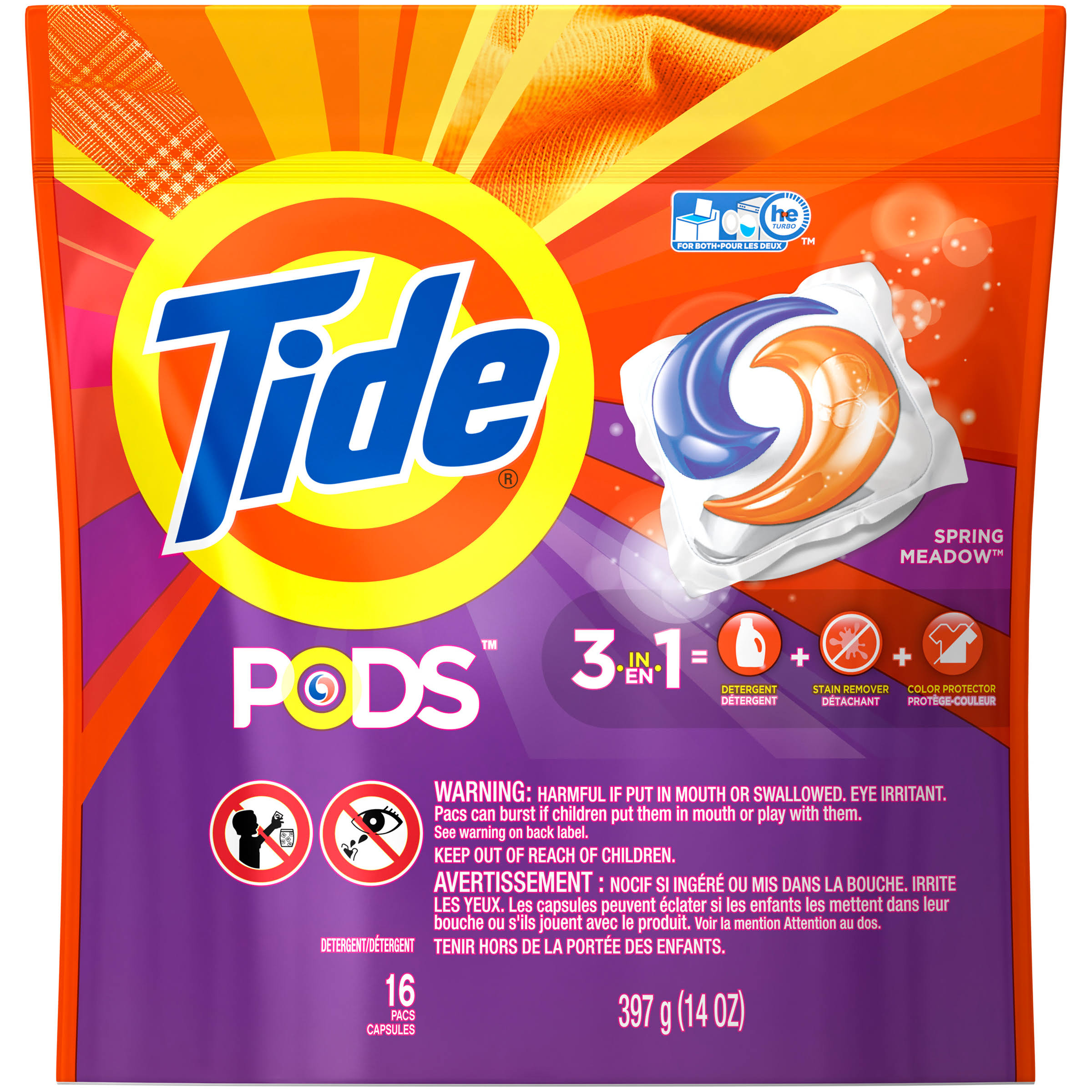 Tide Pods Laundry Detergent - Spring Meadow, 16ct