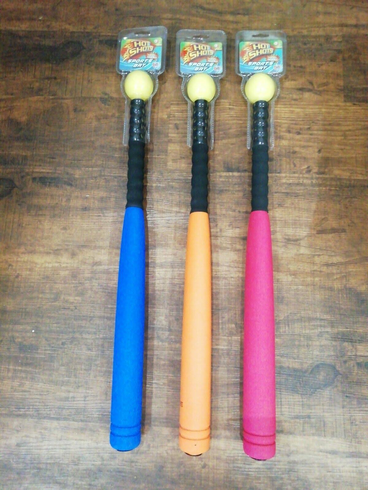 Fun Sport Foam Baseball Bat With Ball 24 Inch Colour Vary