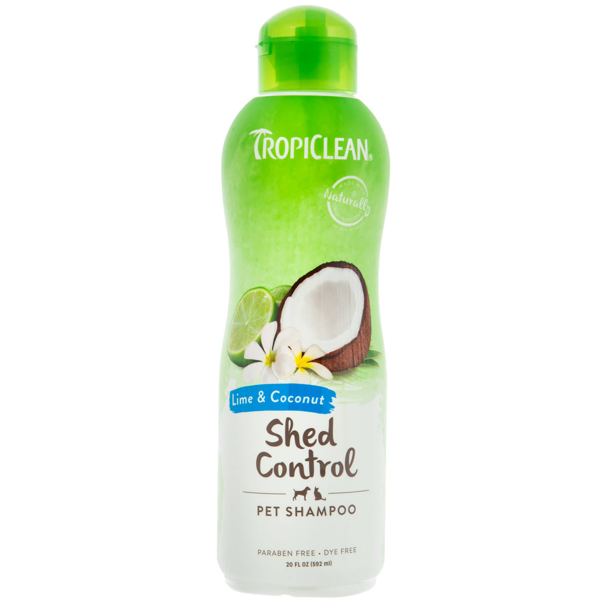TropiClean Lime and Coconut Deshedding Pet Shampoo - 20oz