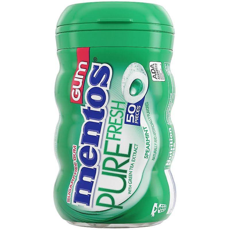 Mentos Pure Fresh Sugarfree Gum - Spearmint, 50ct