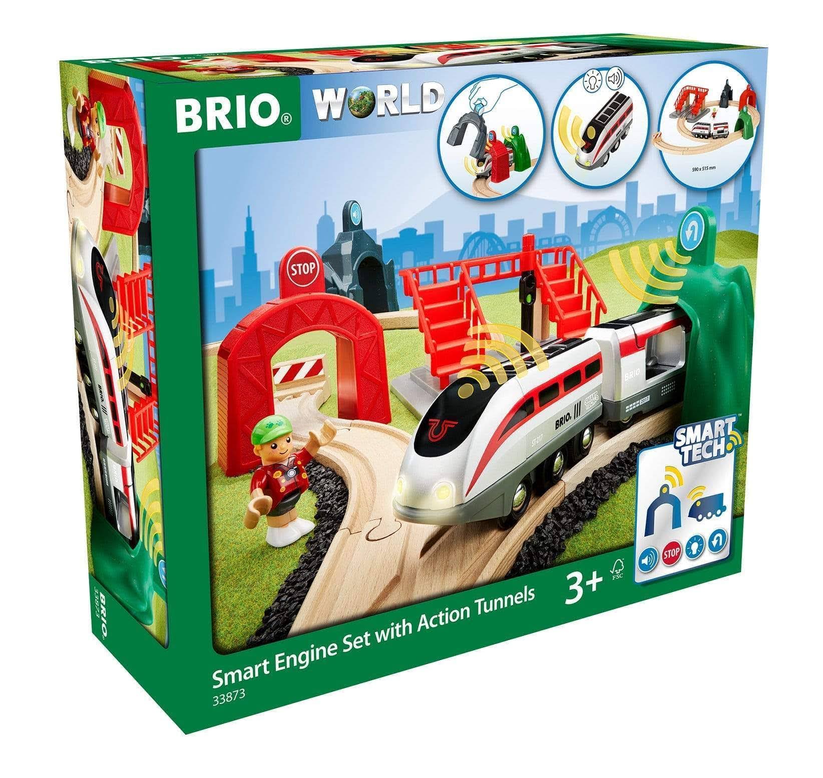 Brio Smart Tech Wooden Train Engine Toy Set