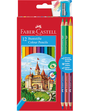 Faber-Castell Colored Pencils 12 Cardboard Box Echo