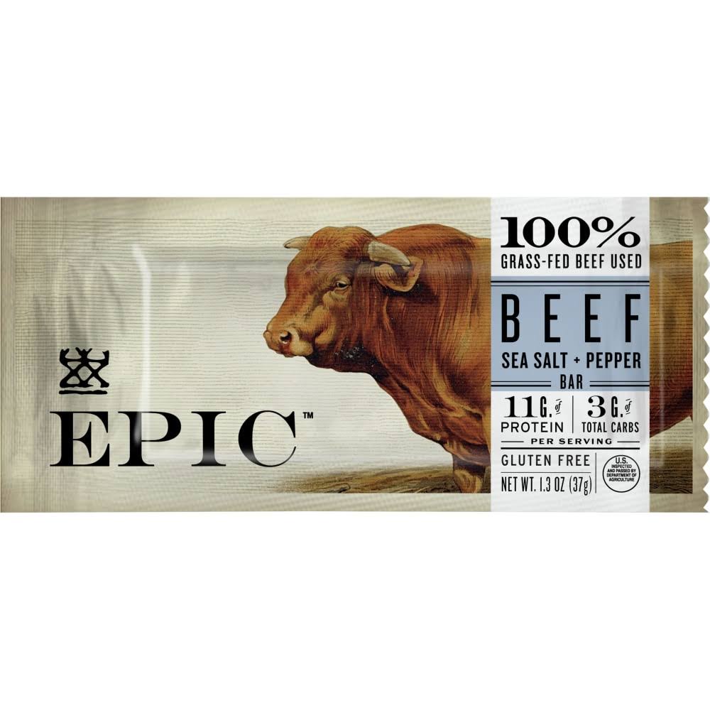Epic Beef Bar, Sea Salt + Pepper - 1.3 oz
