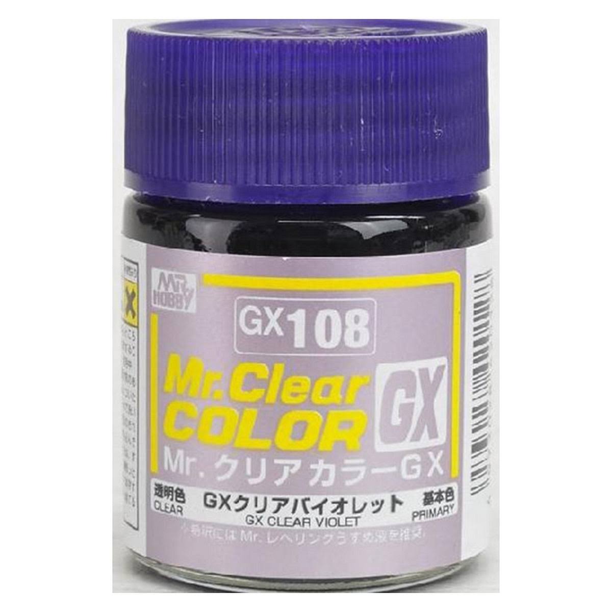 Mr.Hobby / Gunze GX108 Mr.Clear Colour GX Clear Violet (18ml) Modeling