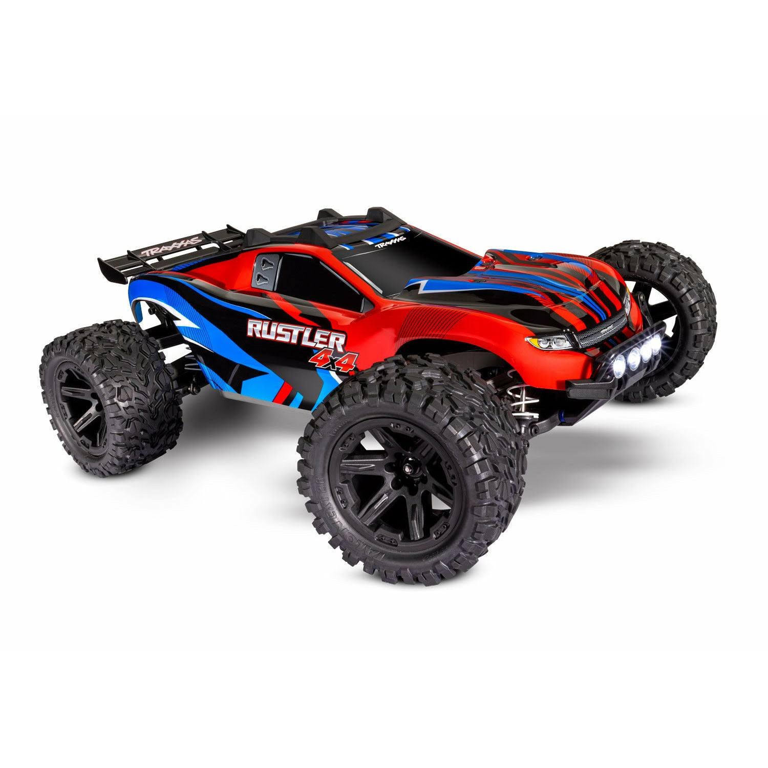 Traxxas 1/10 Rustler 4x4 With LED Lights Red