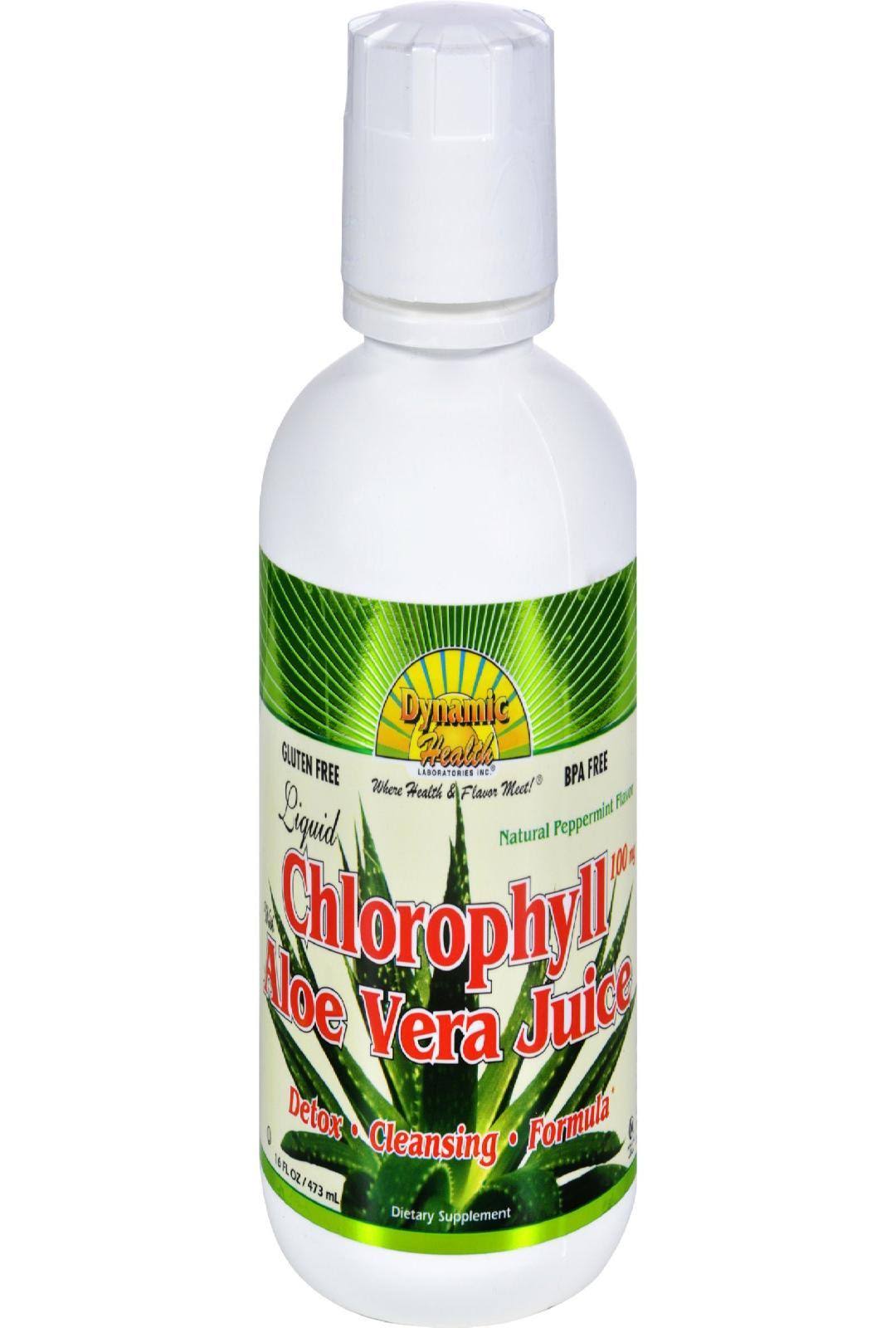 Dynamic Health Liquid Chlorophyll With Aloe Vera Juice Spearmint - 16 Fl Oz