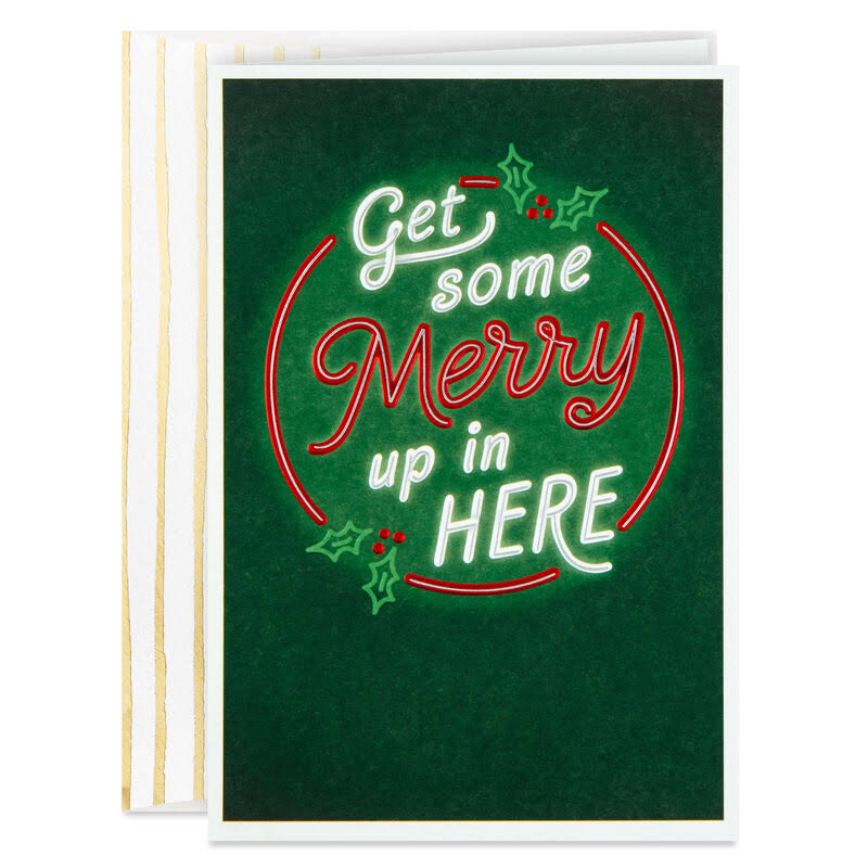 Hallmark Christmas Card, Get Some Merry Up in Here Christmas Card
