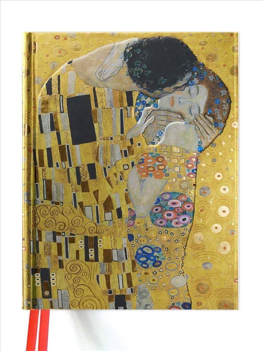 Gustav Klimt The Kiss Blank Sketch Book by Flame Tree