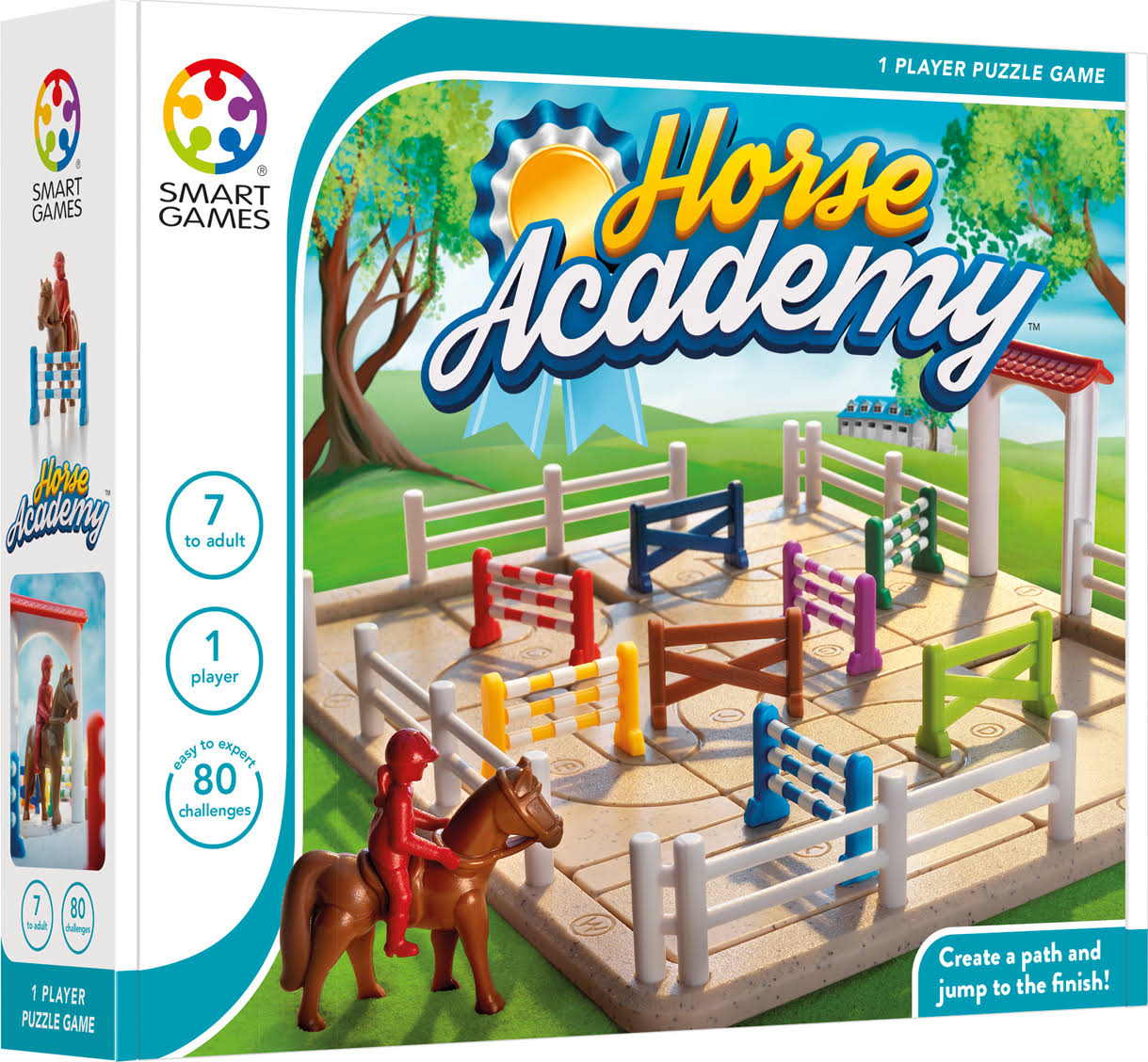 SmartGames Horse Academy Path Building Game with 80 Challenges For Ages 7 to Adult