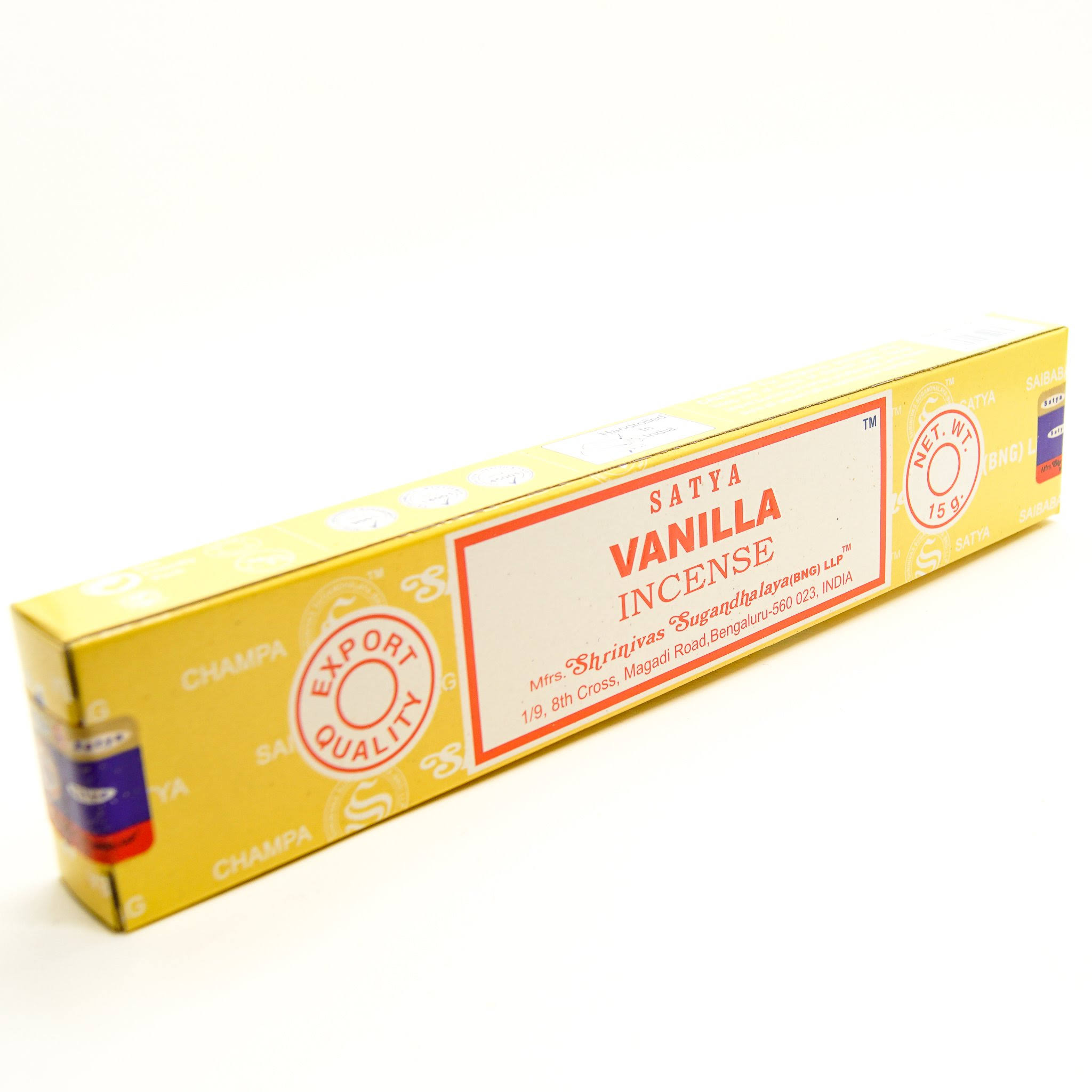 Satya 15g Incense Sticks, Vanilla