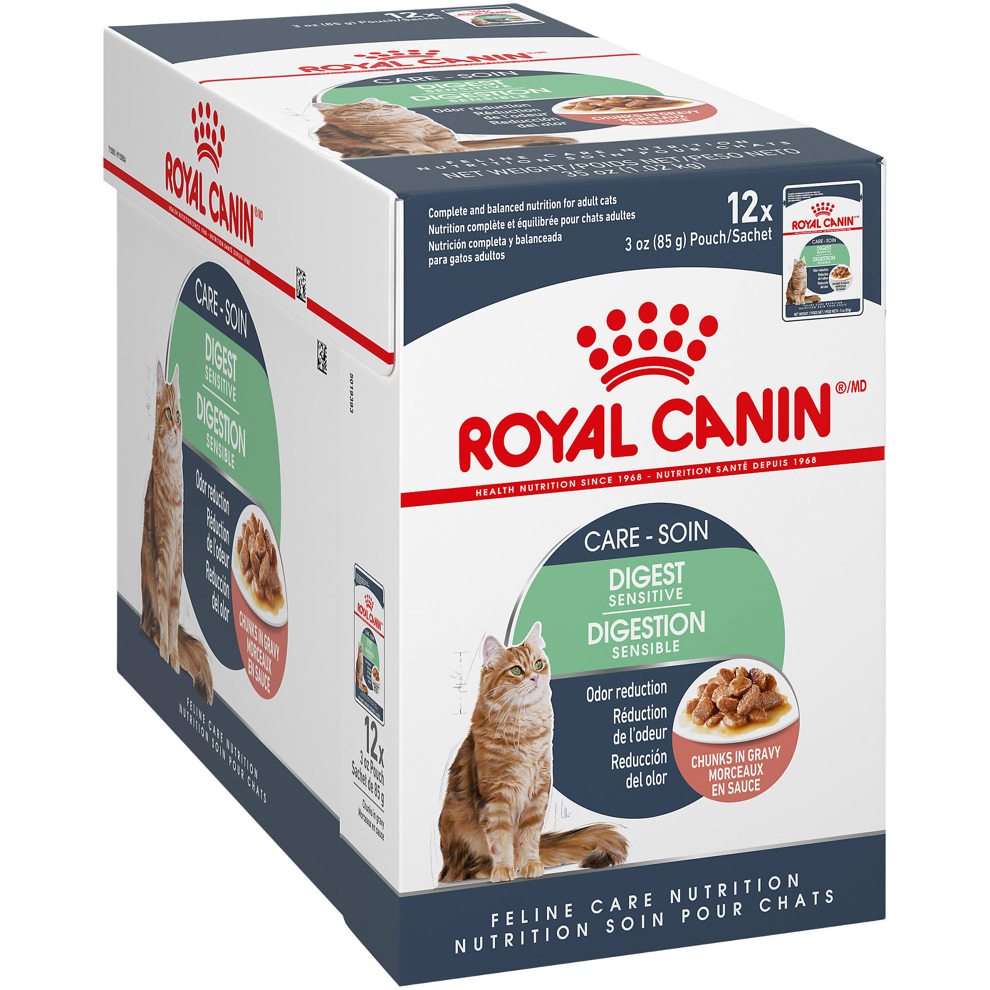 Royal Canin Feline Care Nutrition Digest Sensitive Chunks in Gravy Pouch Cat Food