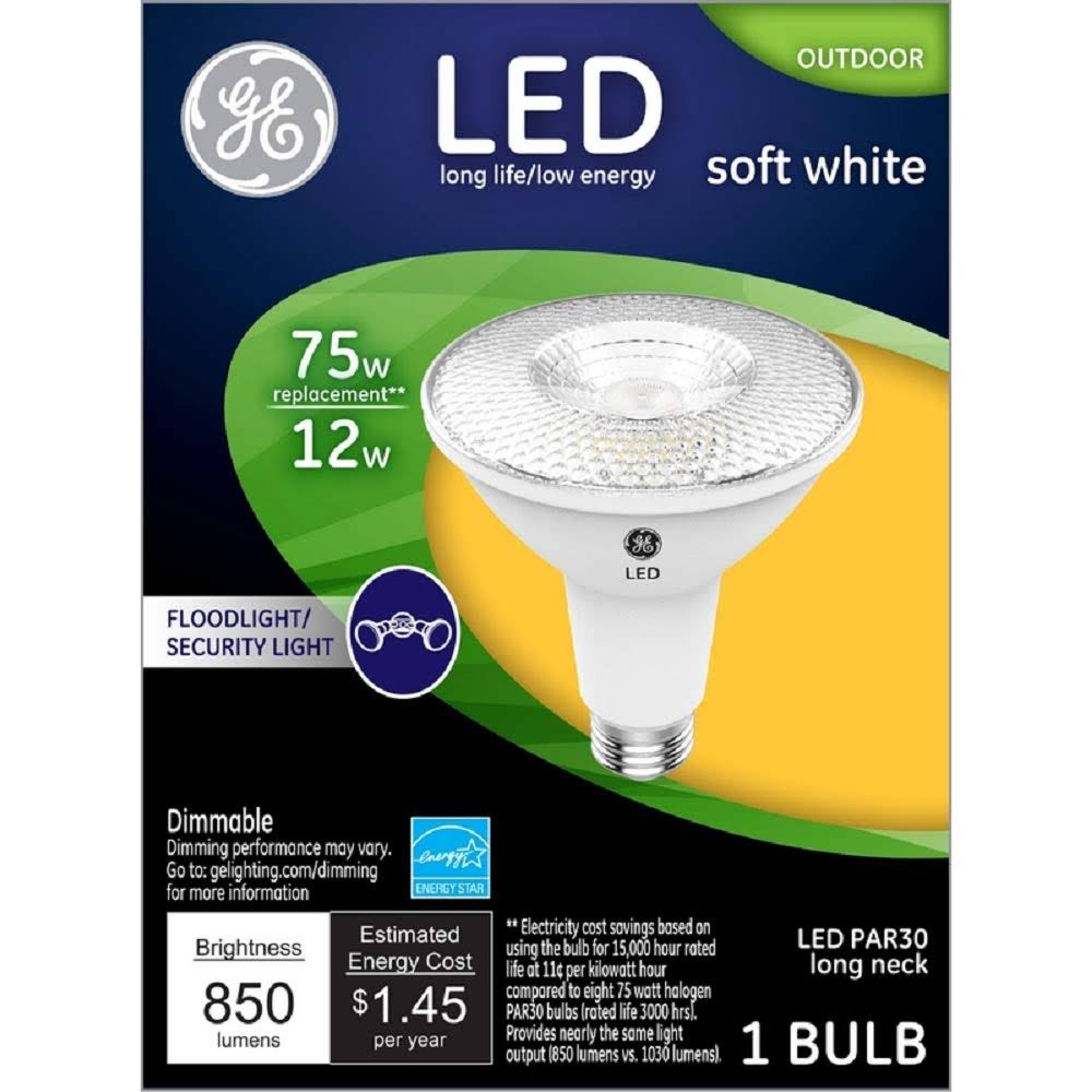 Ge Light Bulb, LED, Soft White, 12 Watts