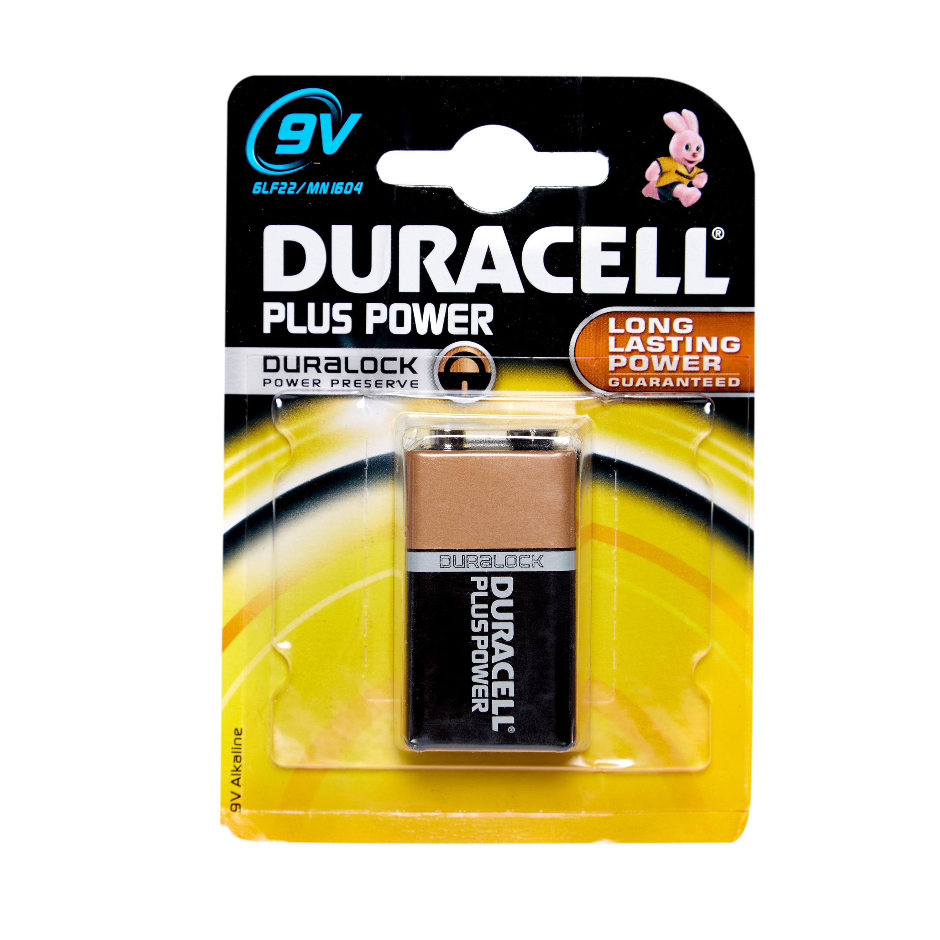 Duracell Plus Power Type Alkaline Battery - 9V