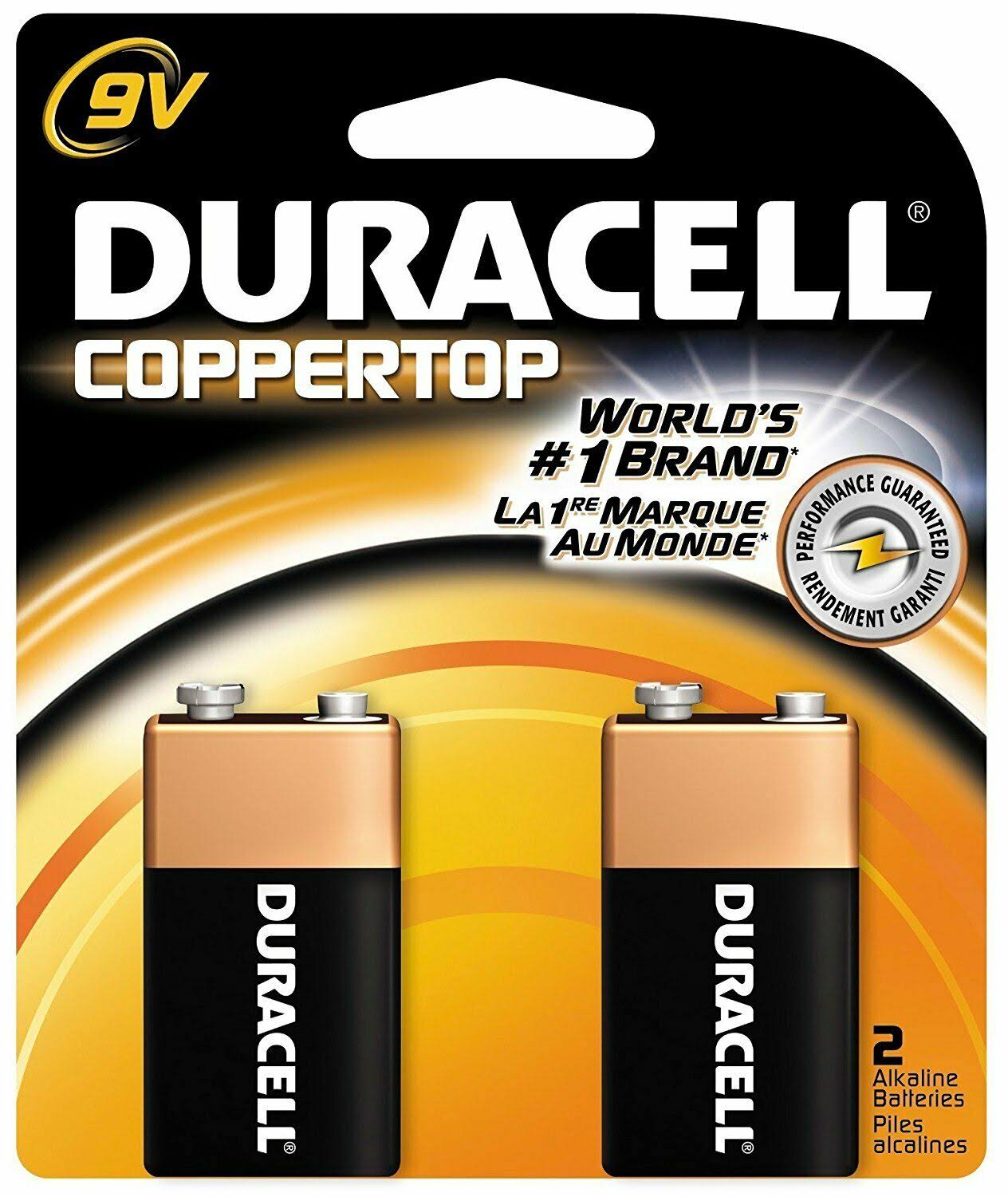Duracell 9V Alkaline Batteries - 2 pack