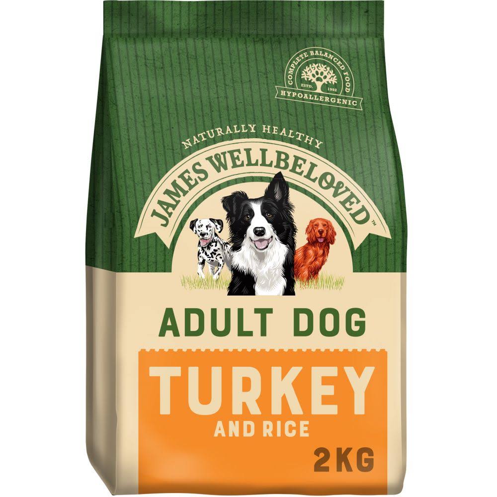 James Wellbeloved Adult Dog Food - Turkey & Rice Kibble, 2kg