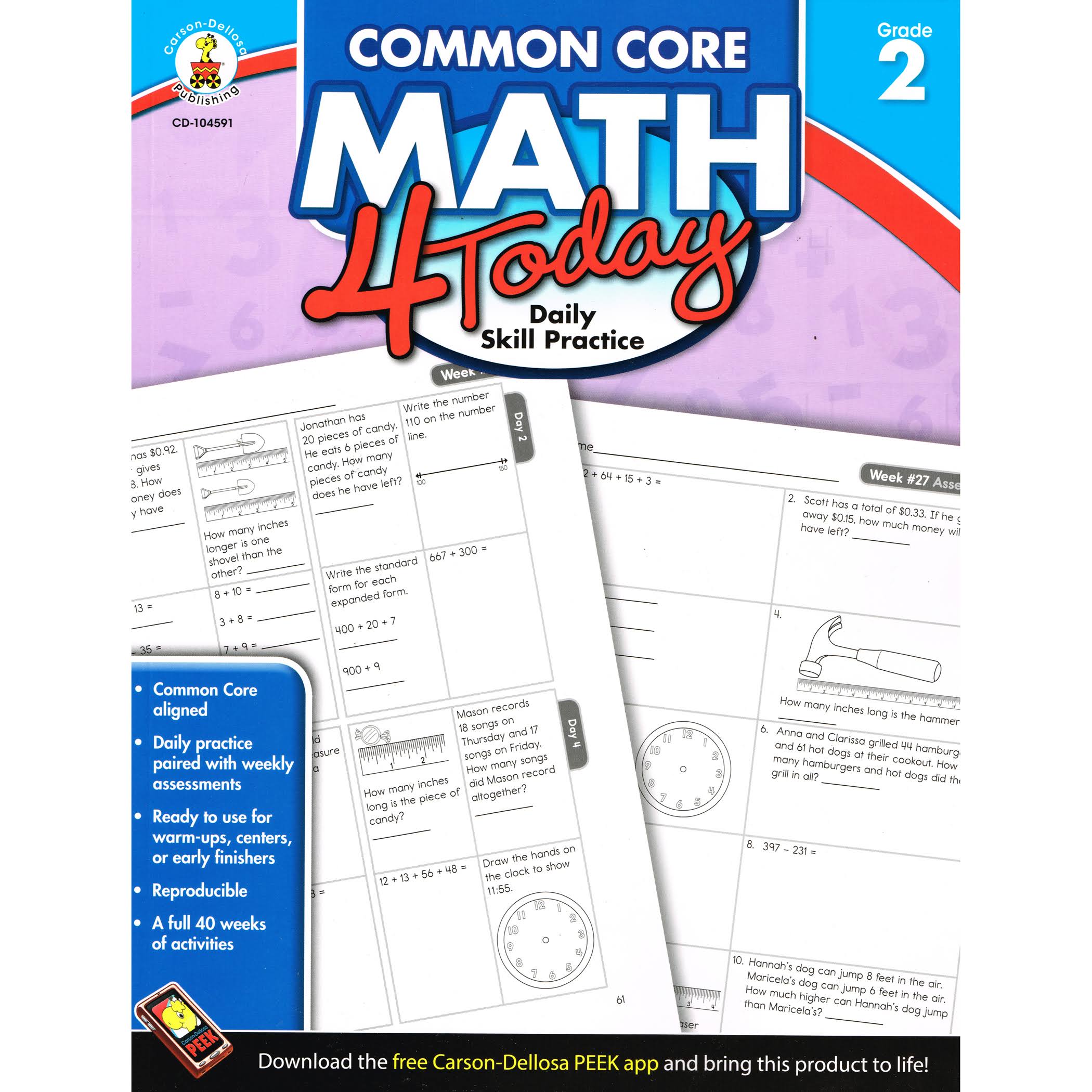 Common Core Math 4 Today, Grade 2: Daily Skill Practice - Erin McCarthy