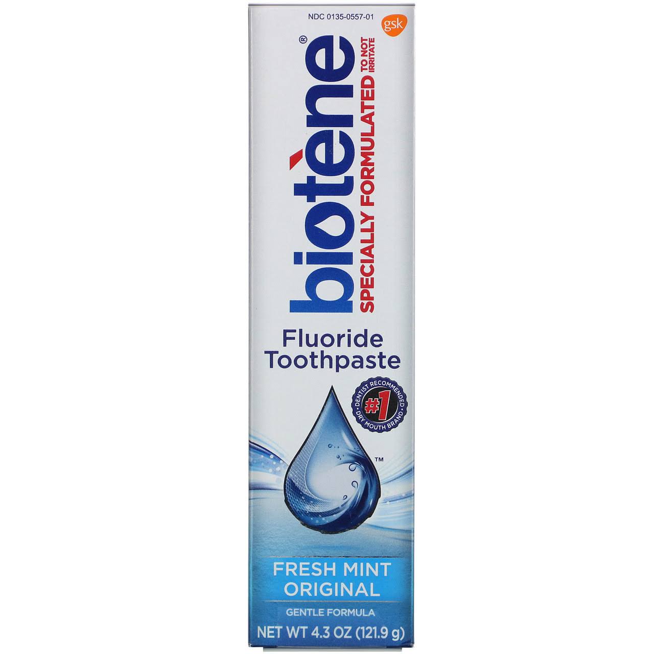 Biotene Gentle Formula Fluoride Toothpaste - Fresh Mint, 4.3oz