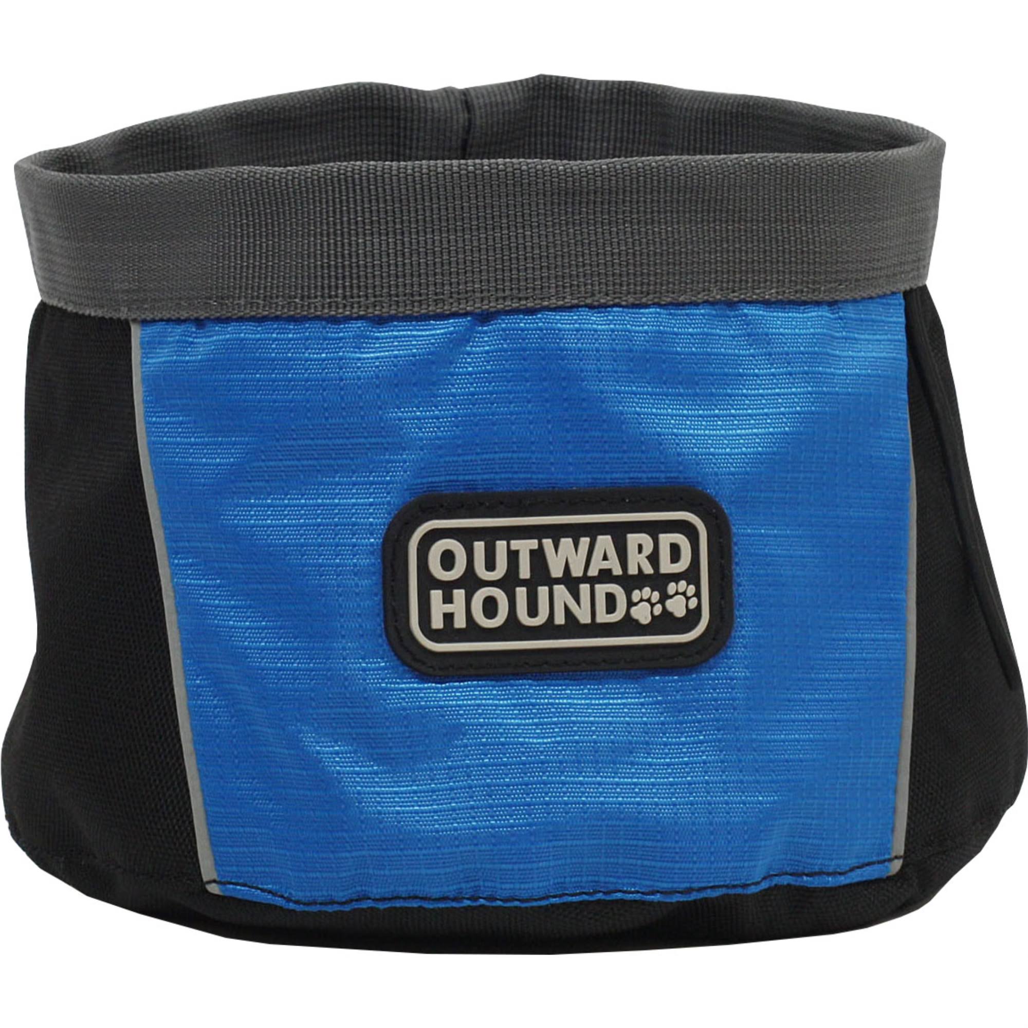 Outward Hound Kyjen Travel Dog Food Bowl - Blue, Large, Collapsible