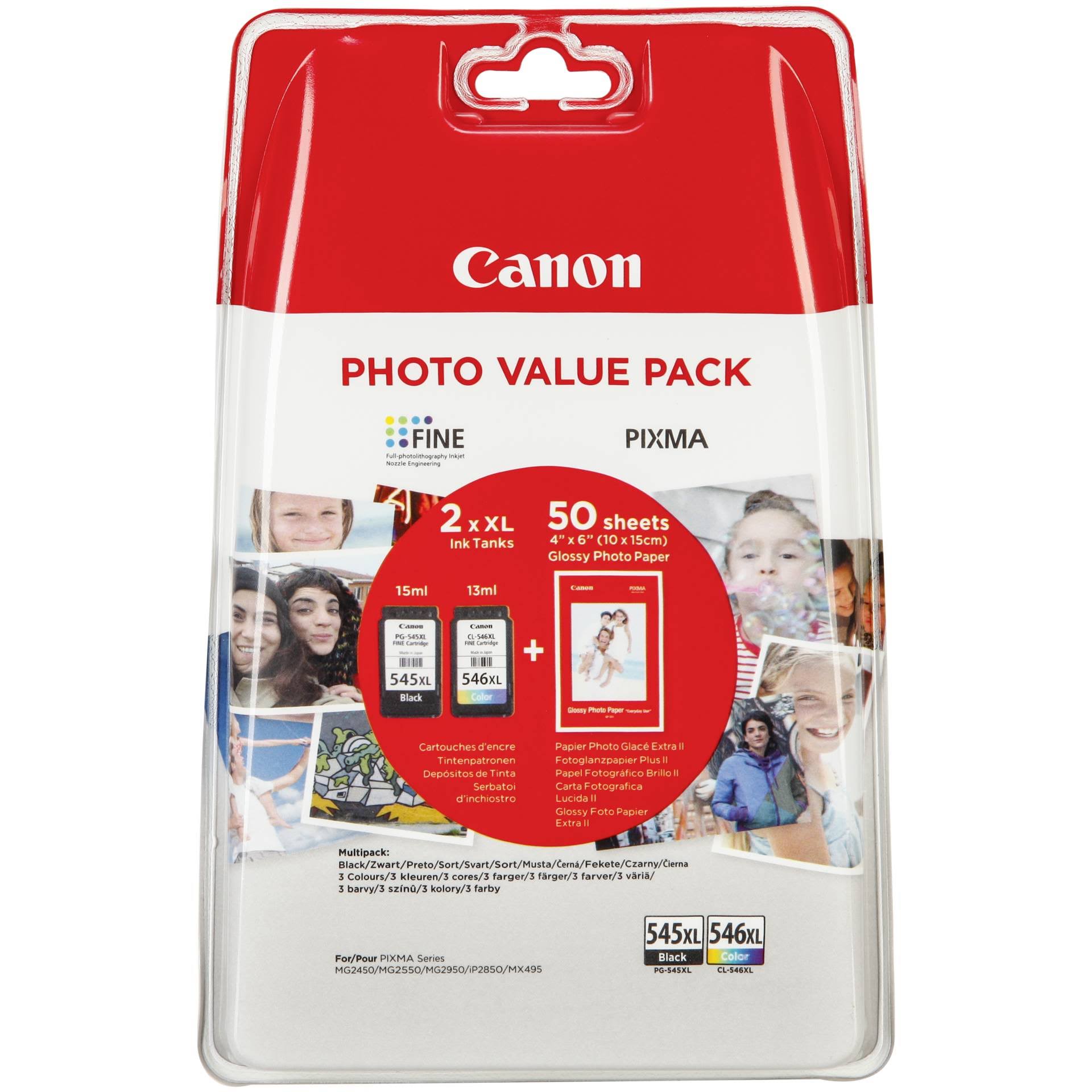 Canon Inkjet Cartridges - Twin Pack, PG-545XL and CL-546XL