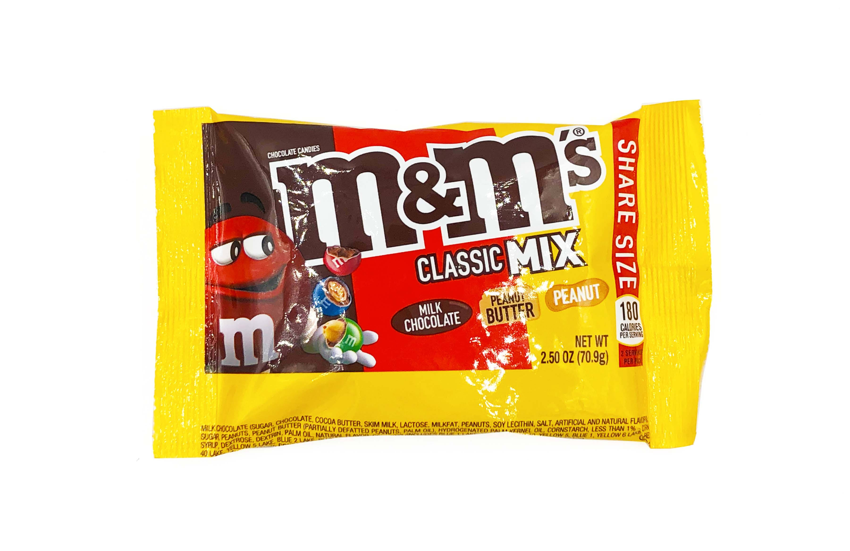 M&M's Chocolate Candies, Classic Mix, Share Size - 2.50 oz