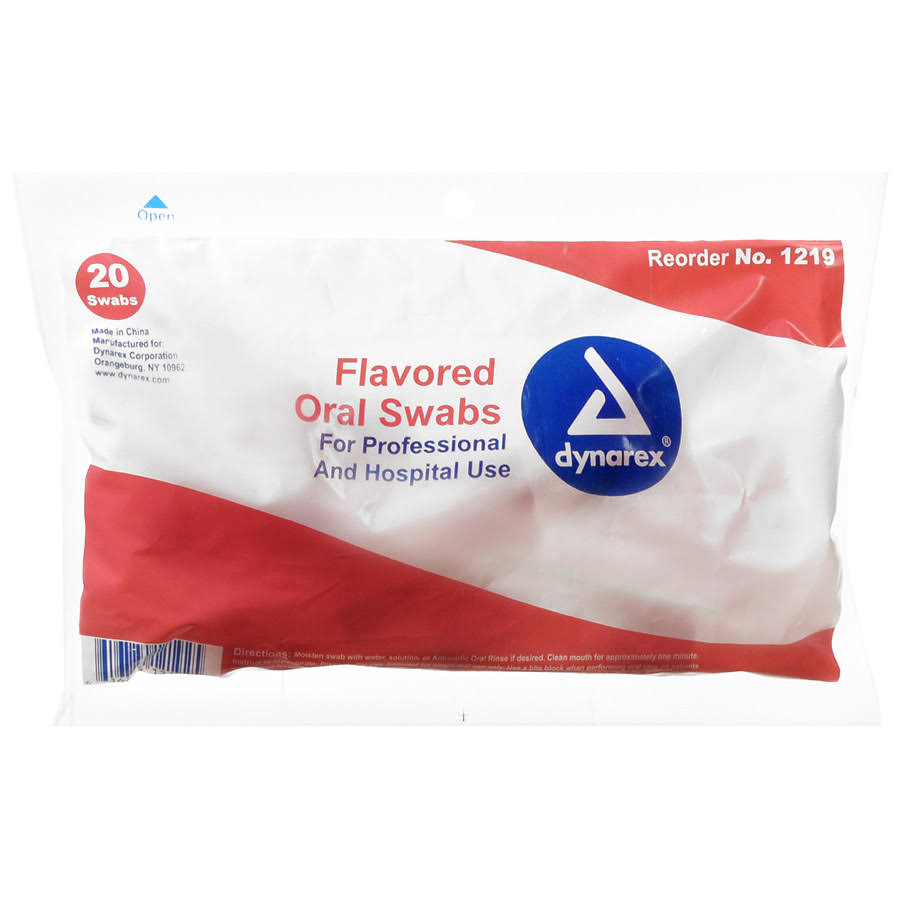 Dynarex Flavored Oral Swabs - 20ct