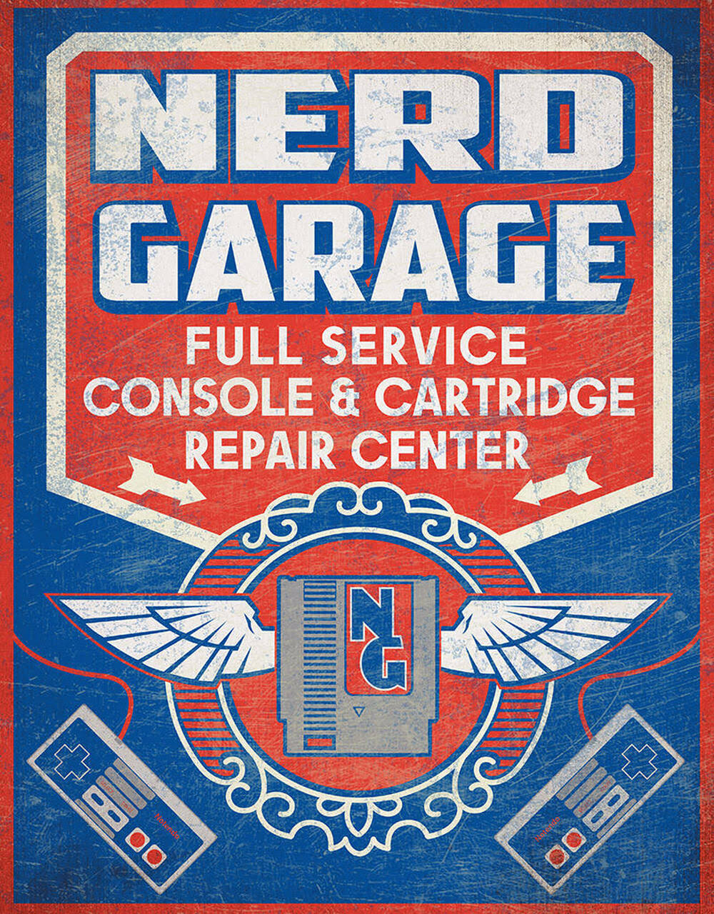 Nerd Garage 12.5" x 16" Metal Tin Sign