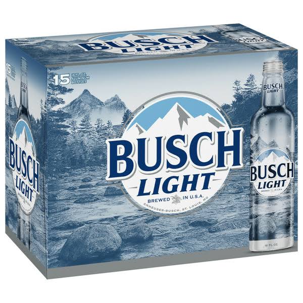 Busch Light Beer 15, 16 fl oz Bottles