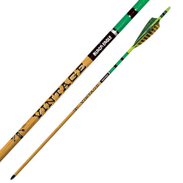 Black Eagle Vintage Arrows Green/Yellow (6 Pack) - 600