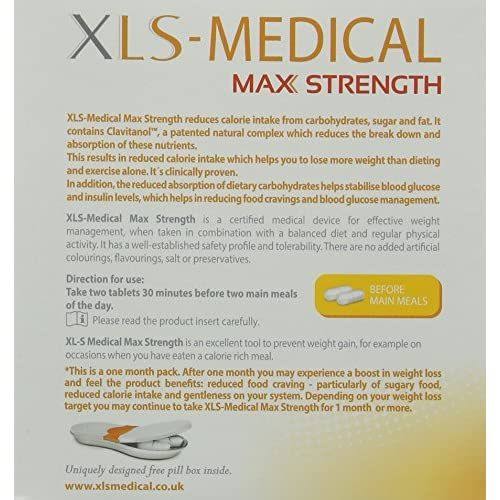 XLS-Medical Max Strength Diet Pills for Weight Loss - 120 Tablets