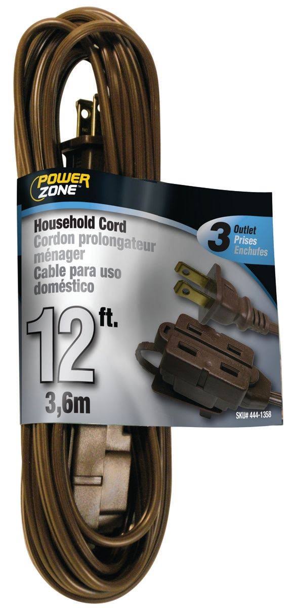 12-Foot 16/2 Brown Extension Cord Or670612