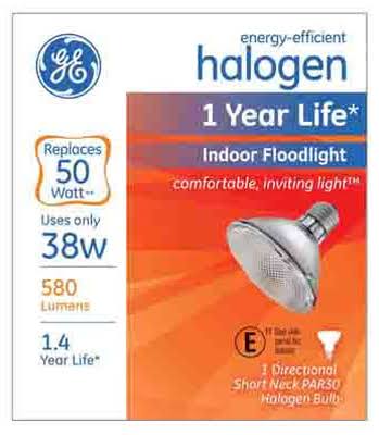 Ge Lighting Halogen Light Bulb - 38W, 580 Lumens
