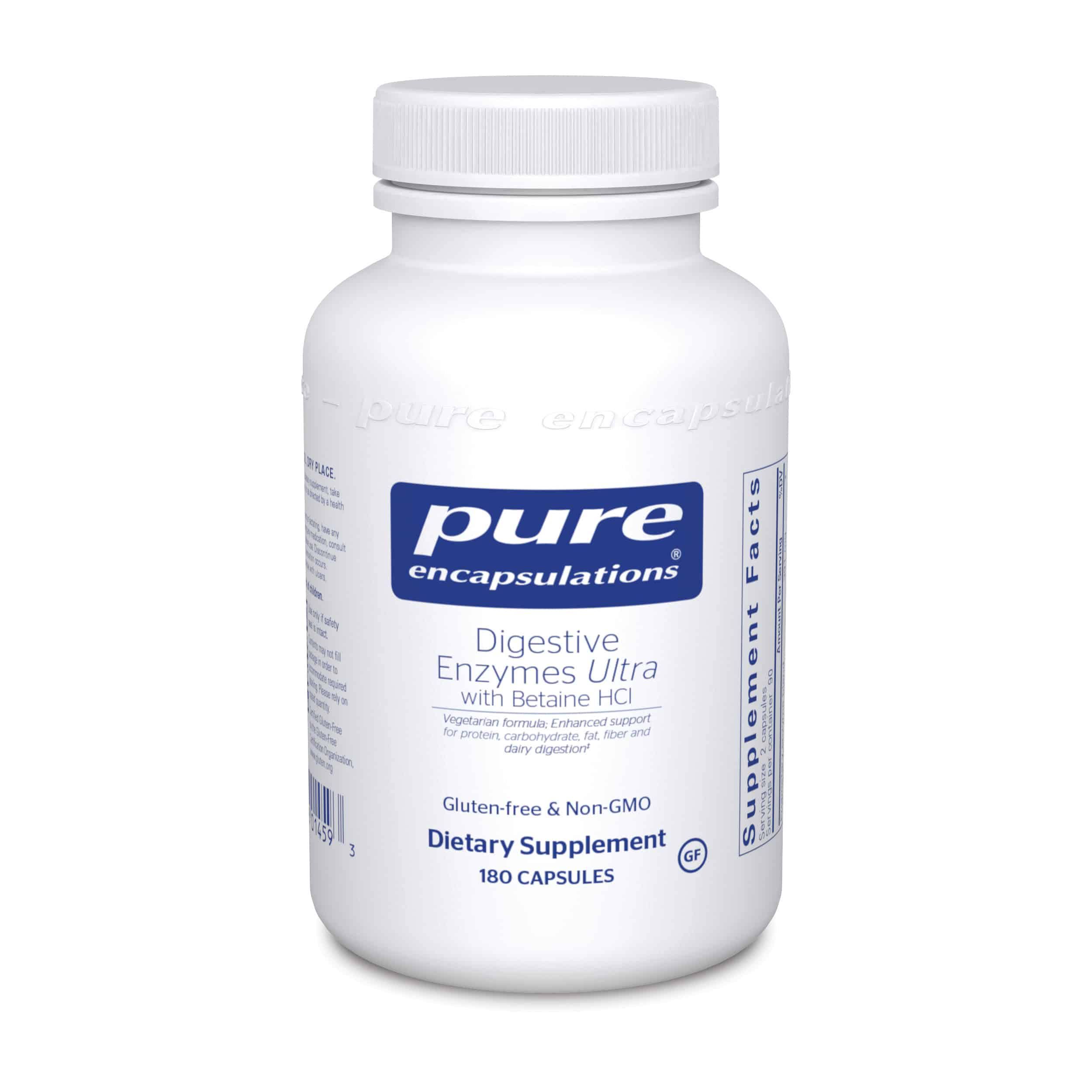 Pure Encapsulations Digestive Enzymes Ultra With Betaine HCL Capsules - 180ct