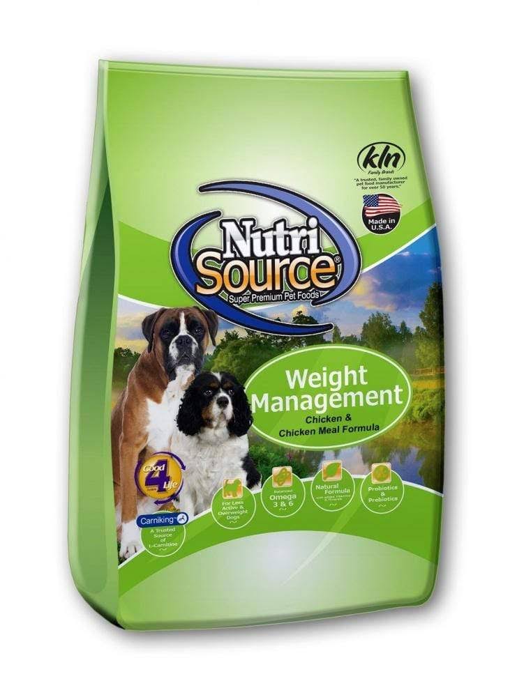 NutriSource Weight Management Chicken Meal Dry Dog Food 5-Lb.