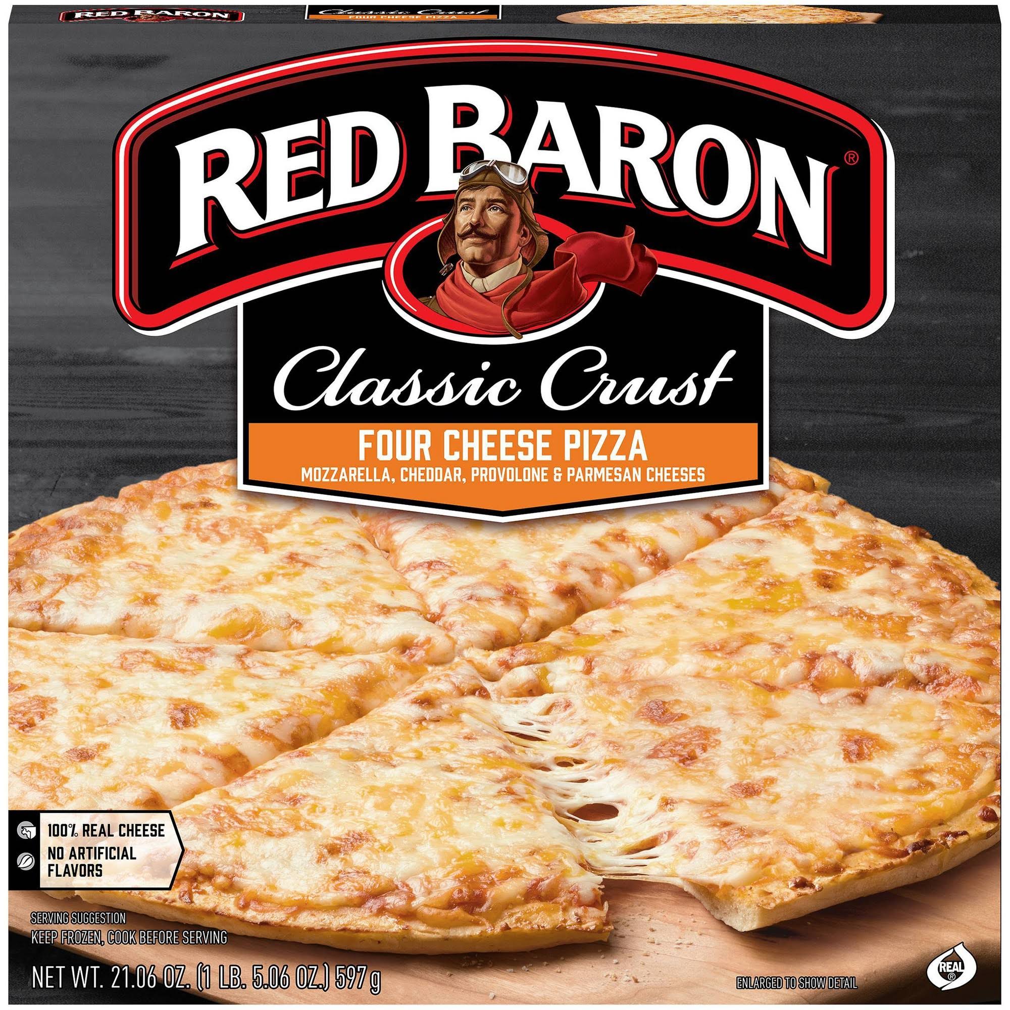 Red Baron Classic Crust Pizza - 4 Cheese, 21.06oz