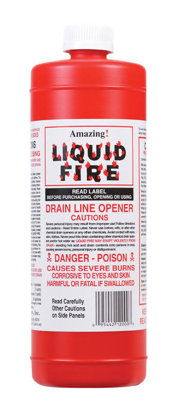 Liquid Fire Drain Line Opener 32 Oz