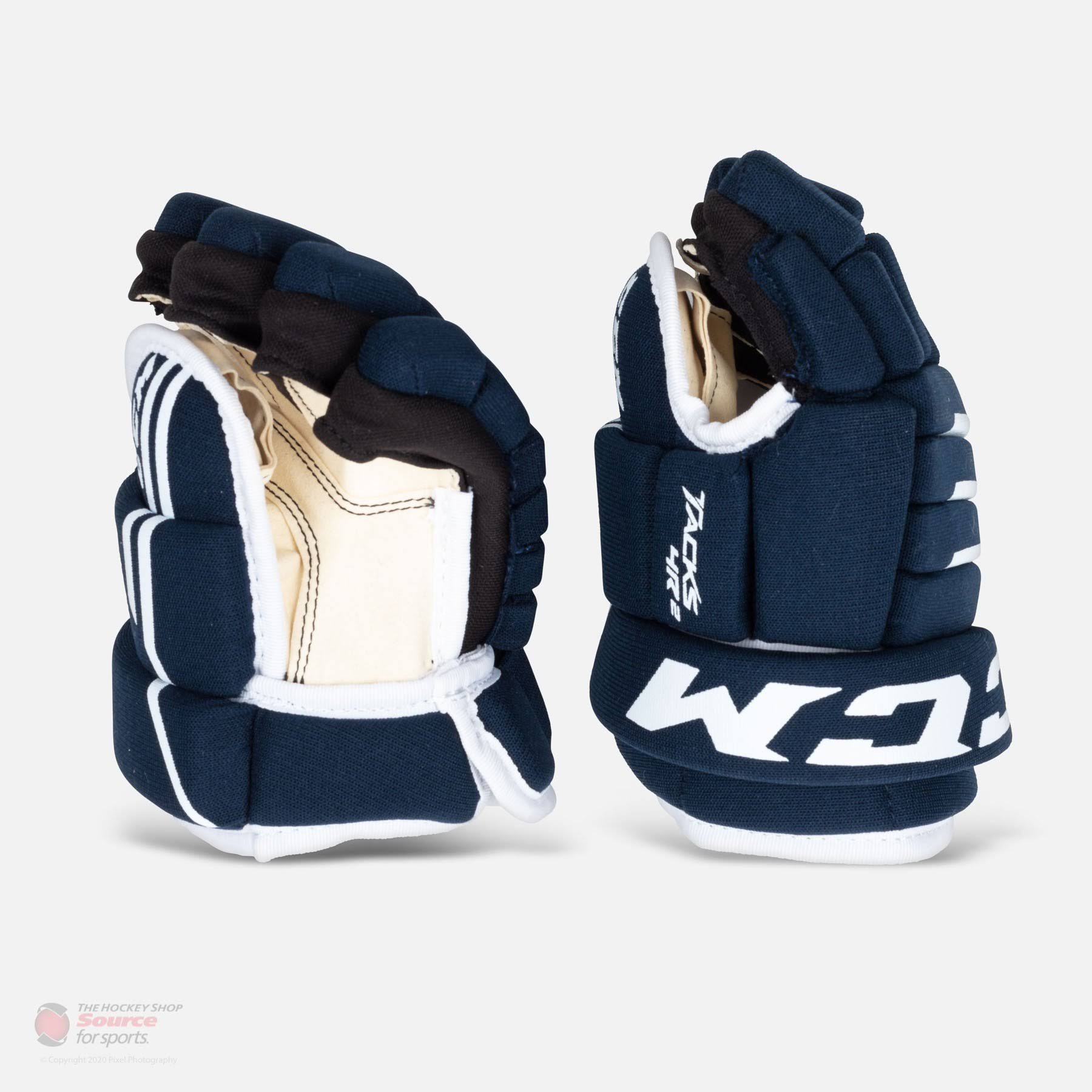 CCM Tacks 4R2 Junior Hockey Gloves Navy/Navy / 12"