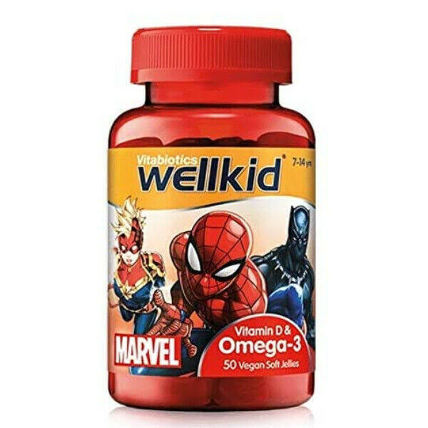 Wellkid Marvel Omega-3 Plus Vitamin D Soft Jellies x 50