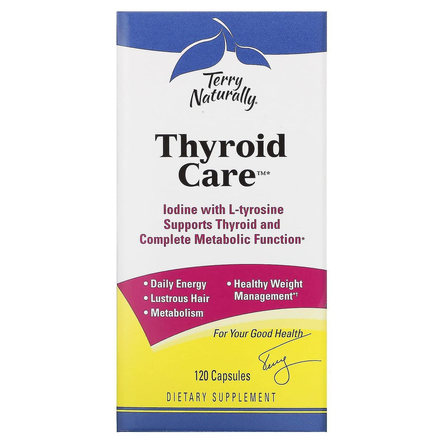 Terry Naturally Thyroid Care Dietary Supplement - 120 Capsules